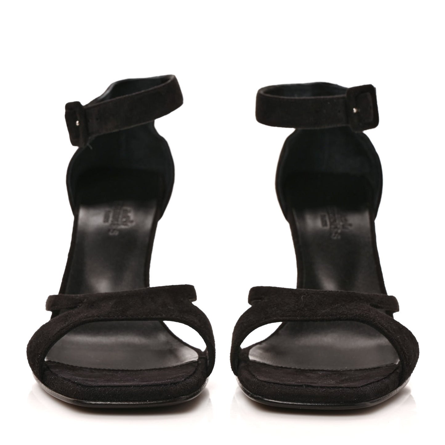 Suede Goatskin Gemma 95 Sandals 37.5 Black