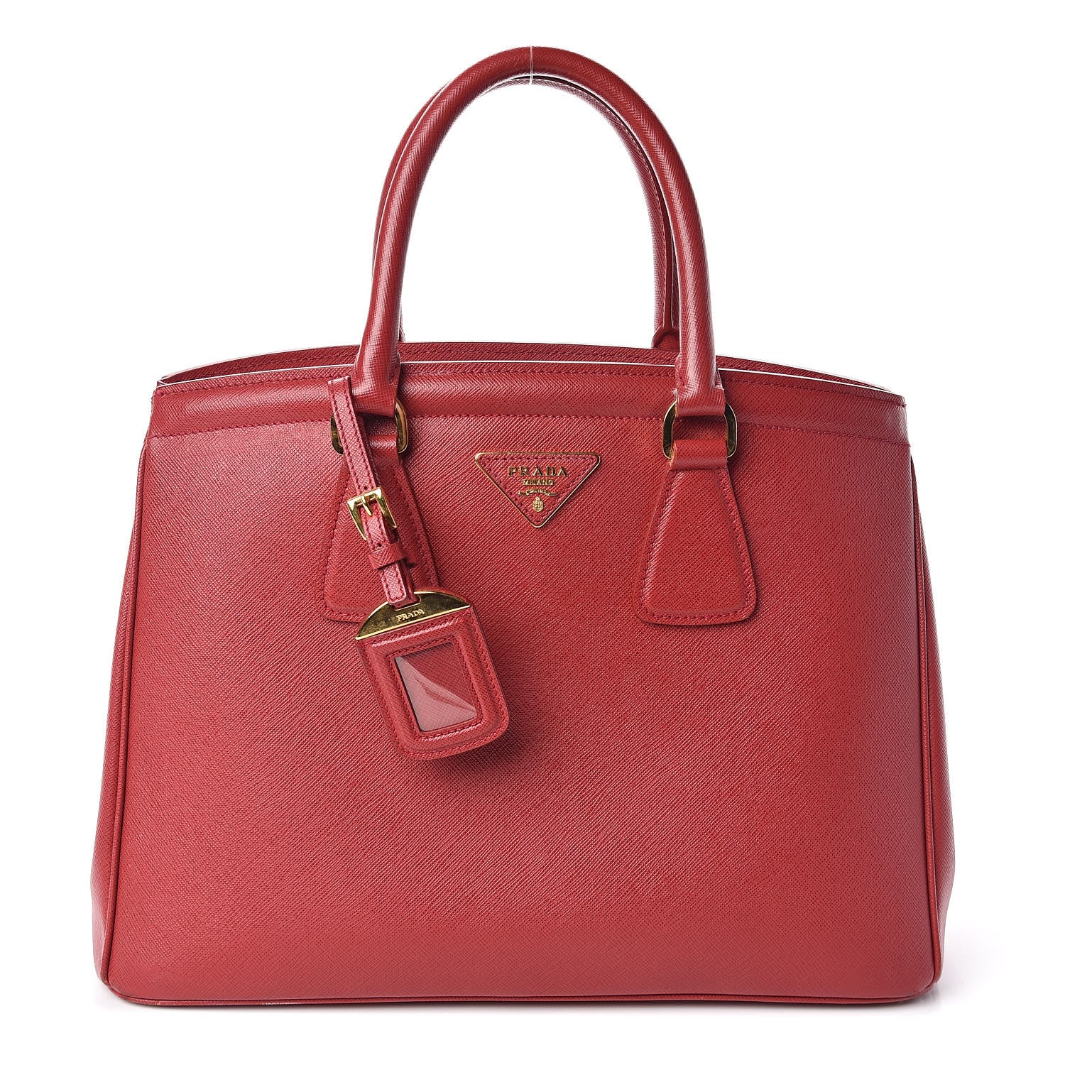 Prada Saffiano Lux Parabole Tote Fuoco 1 of 13