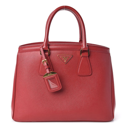 Prada Saffiano Lux Parabole Tote Fuoco 1 of 13
