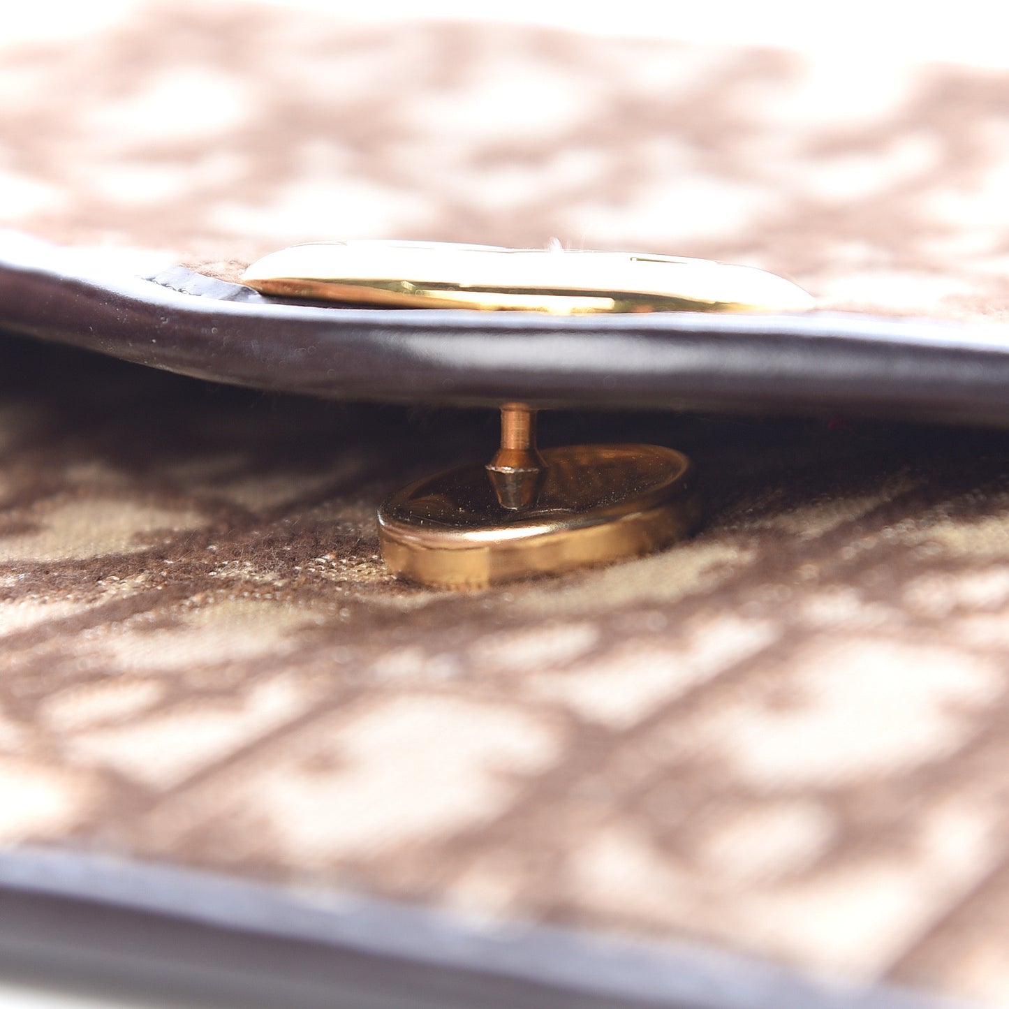 Monogram Envelope Flap Clutch Brown