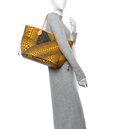 Louis Vuitton Monogram Kusama Waves Neverfull MM Yellow 2 of 12