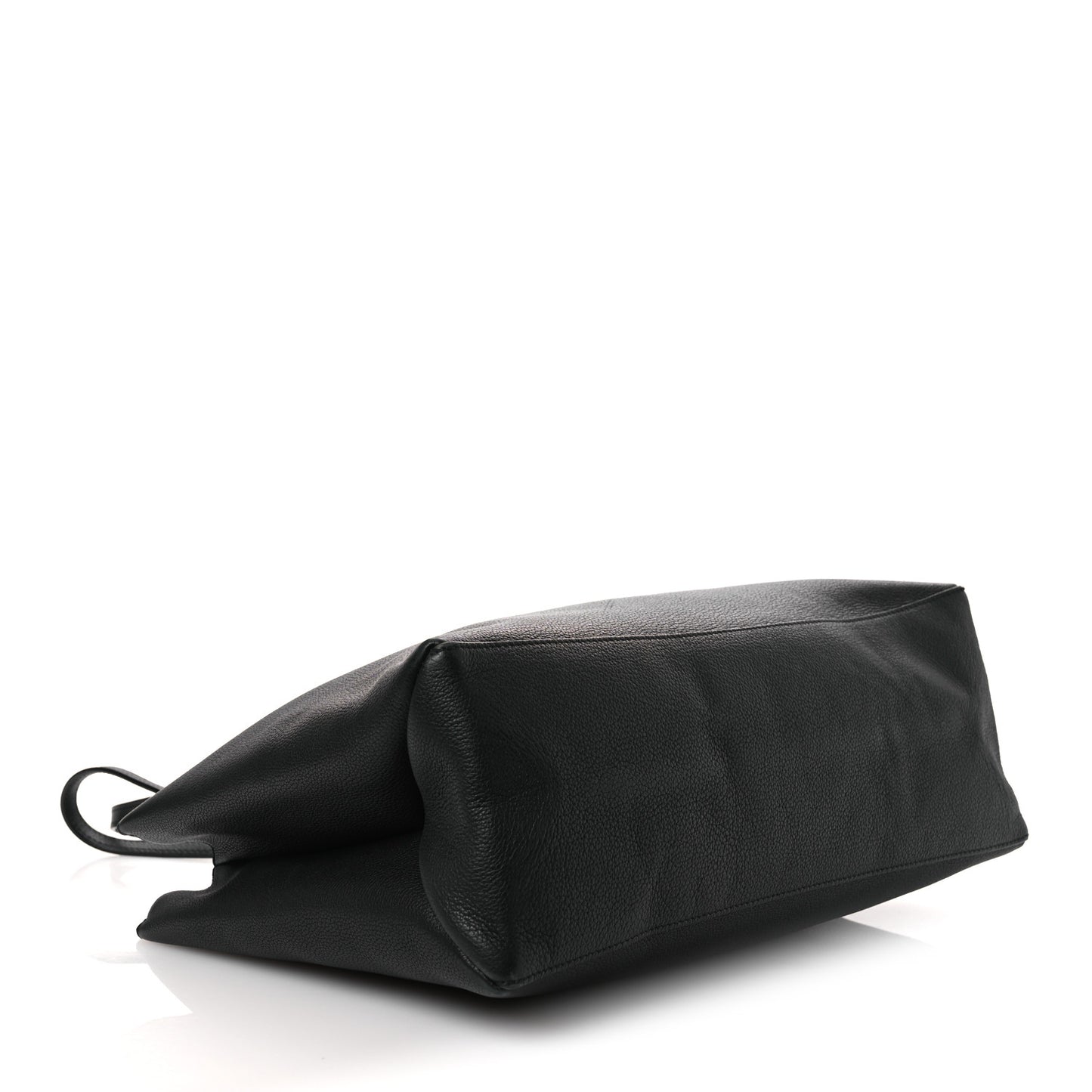 Grained Calfskin Lockme Shopper Black
