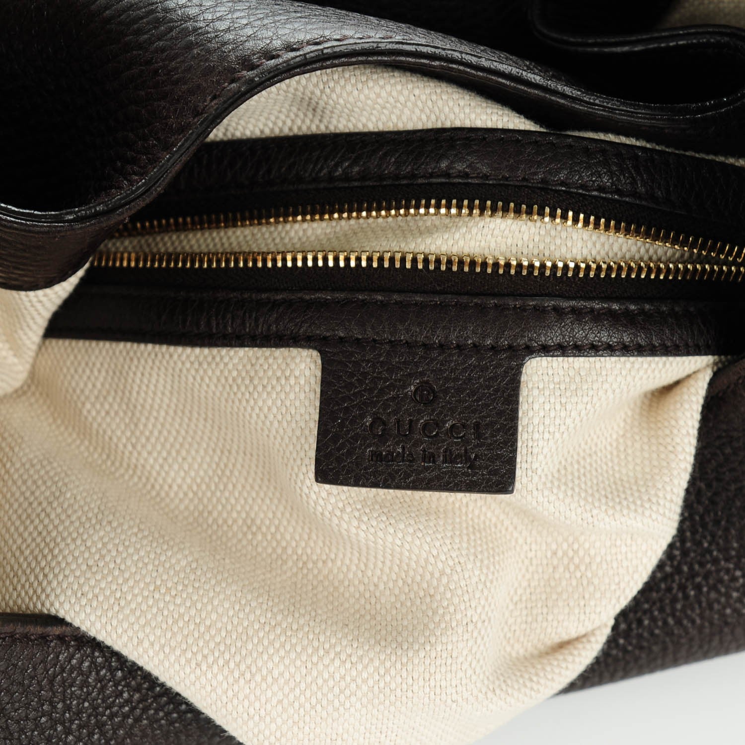 Gucci Calfskin Web Medium Dressage Hobo Coffee Brown 6 of 7
