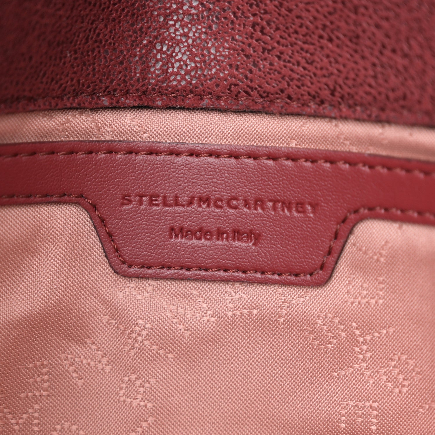 Stella McCartney Shaggy Deer Mini Falabella Crossbody Bag Burgundy 6 of 9