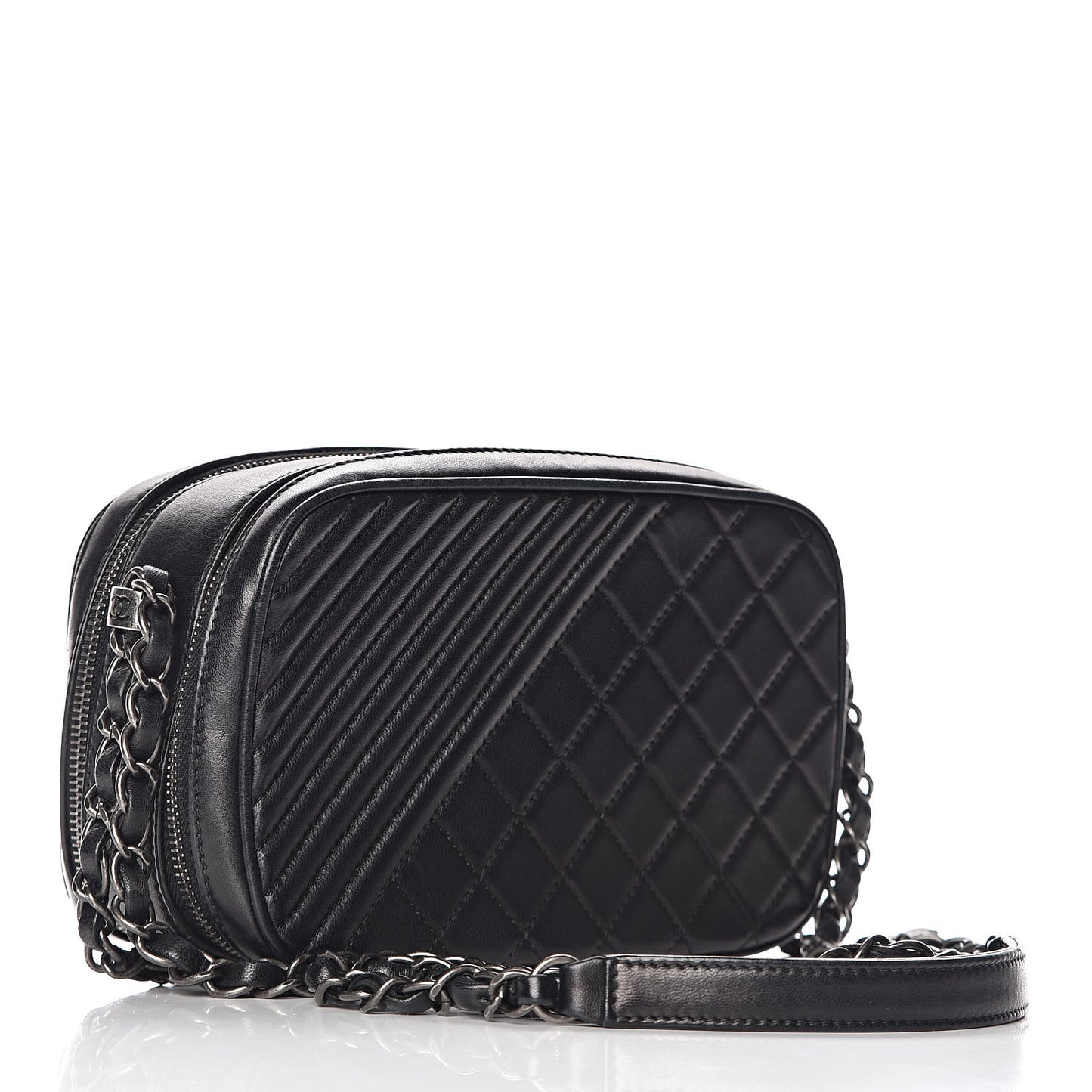 Lambskin Small Coco Boy Camera Case Black