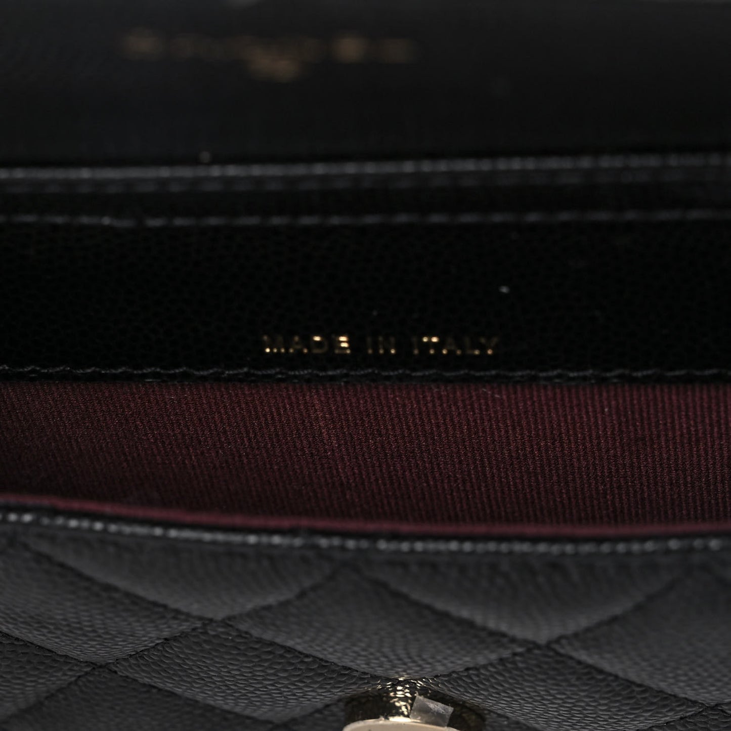Caviar Quilted Mini Chain Bag Black