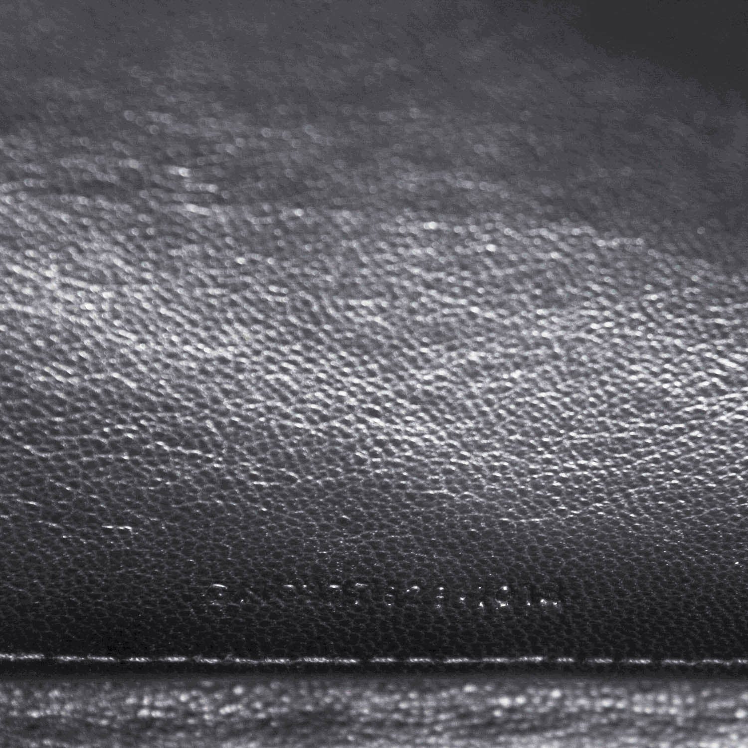 Saint Laurent Grain De Poudre Matelasse Chevron Monogram Chain Wallet Black 7 of 8