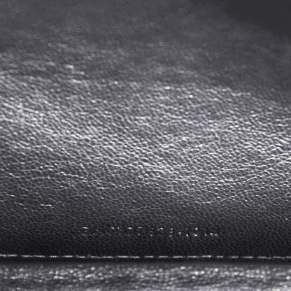 Saint Laurent Grain De Poudre Matelasse Chevron Monogram Chain Wallet Black 7 of 8