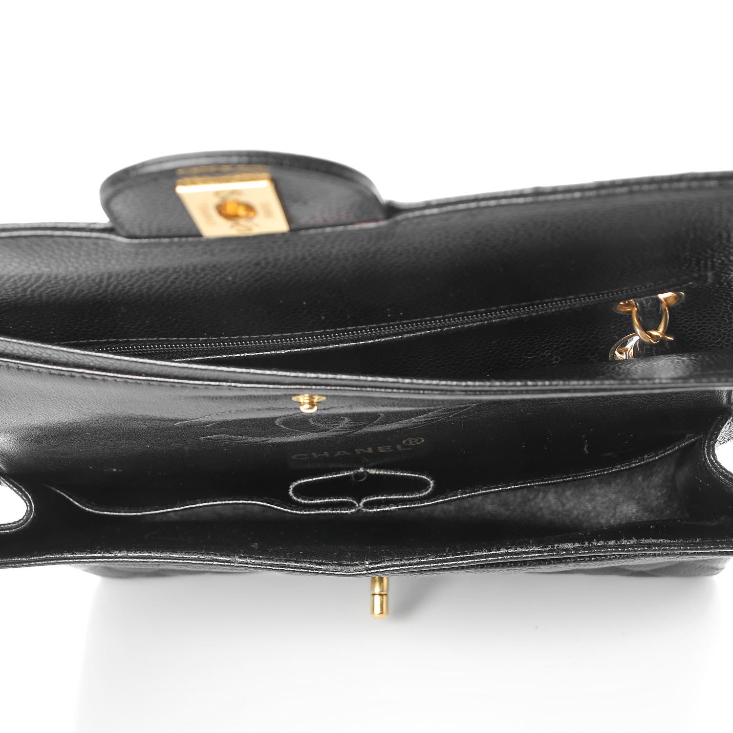 Chanel Caviar Quilted Medium Double Flap Black 6 of 10