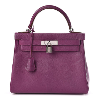 Hermes Chevre Mysore Horseshoe Kelly Retourne 28 Anemone Iris 1 of 42