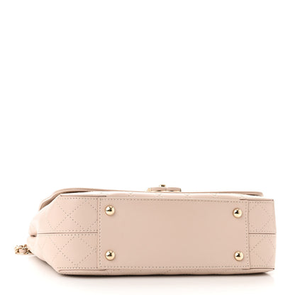 Chanel Calfskin Stitched Medium Covered CC Flap Bag Beige 4 of 11