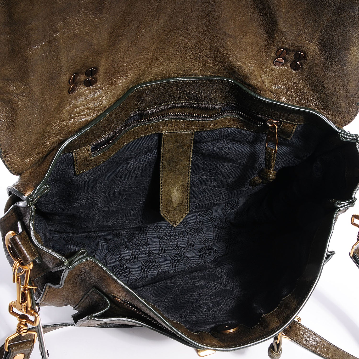 Proenza Schouler Lambskin PS1 Medium Satchel Military 12 of 17