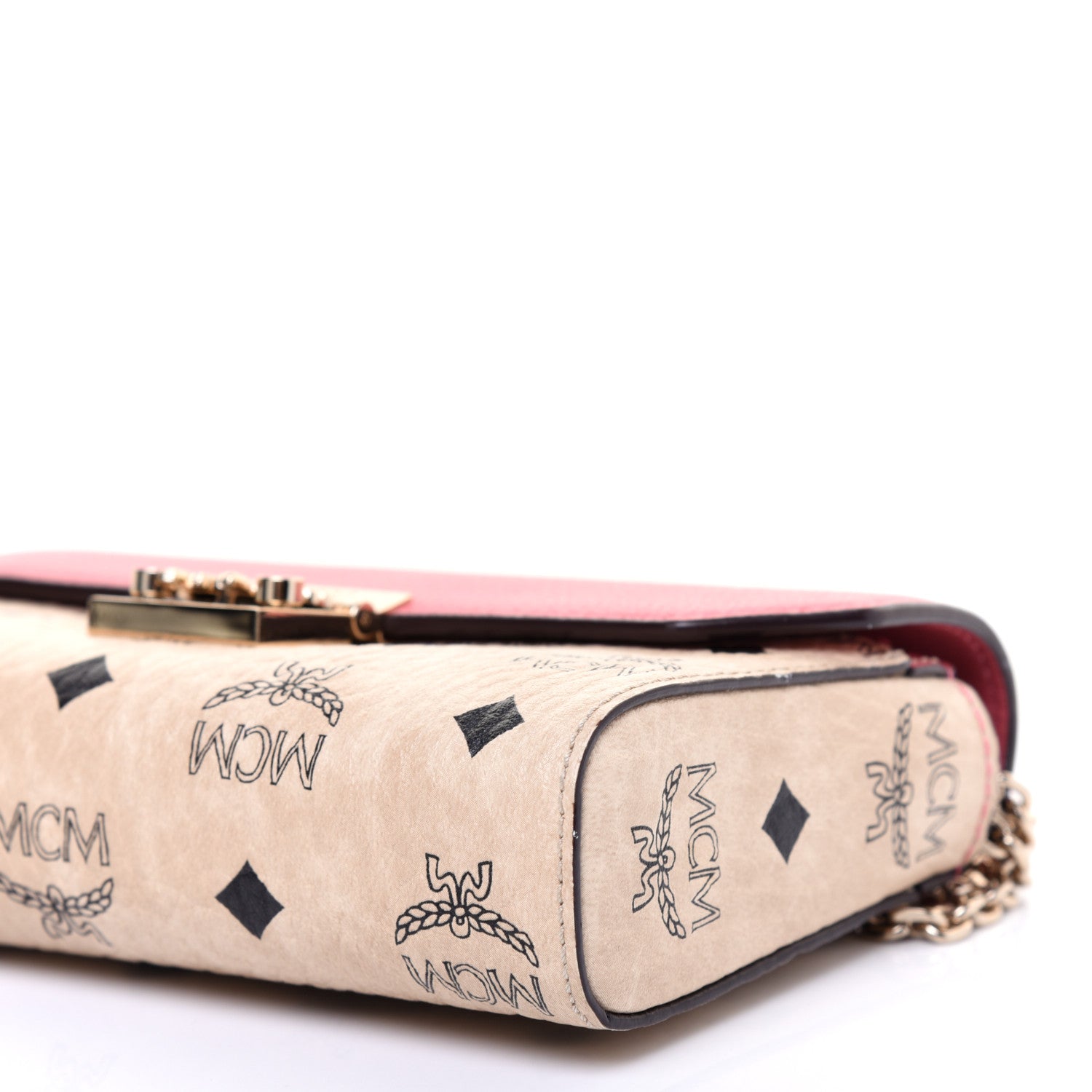 MCM Visetos Millie Crossbody Beige Pink 7 of 10