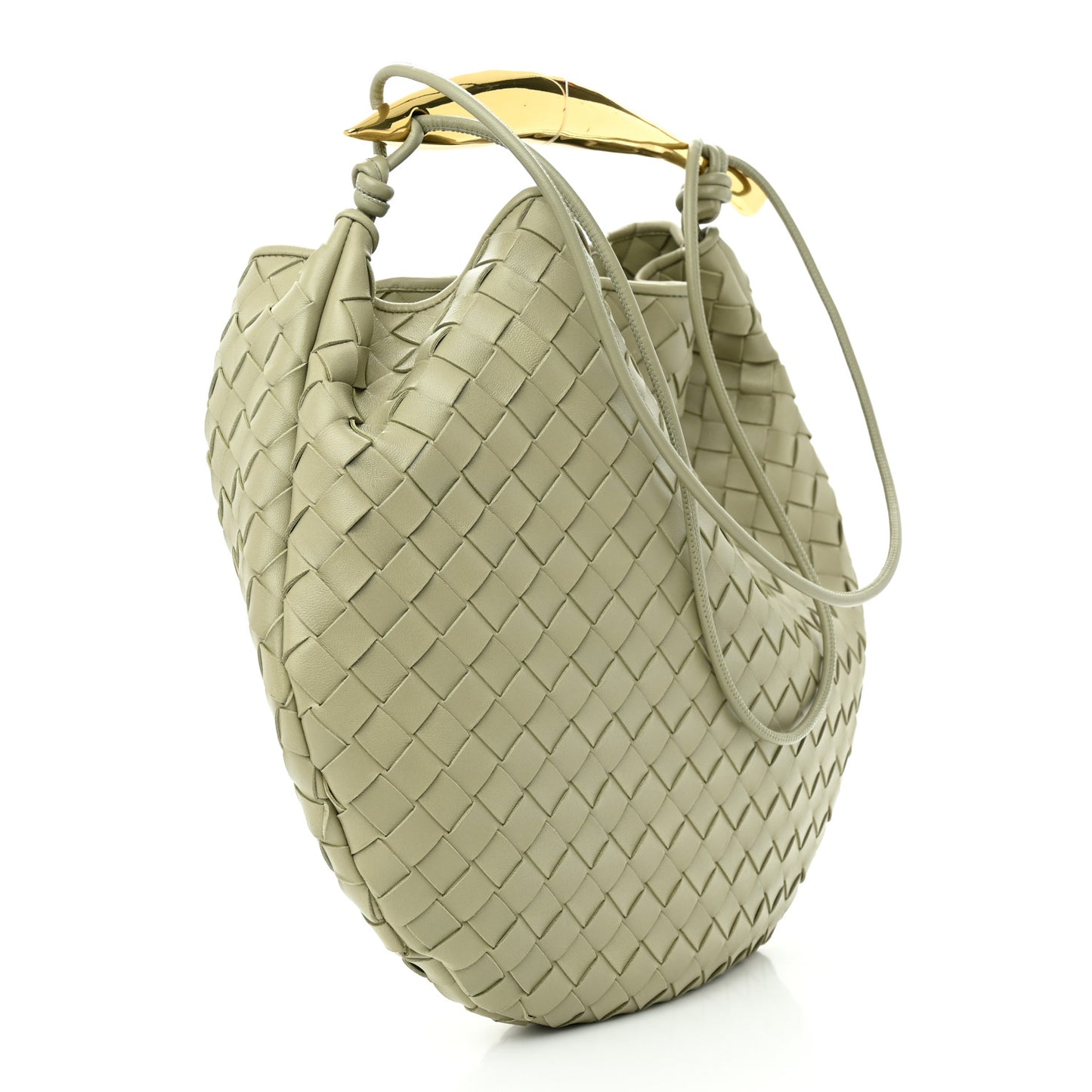 Nappa Intrecciato Medium Sardine Bag Travertine