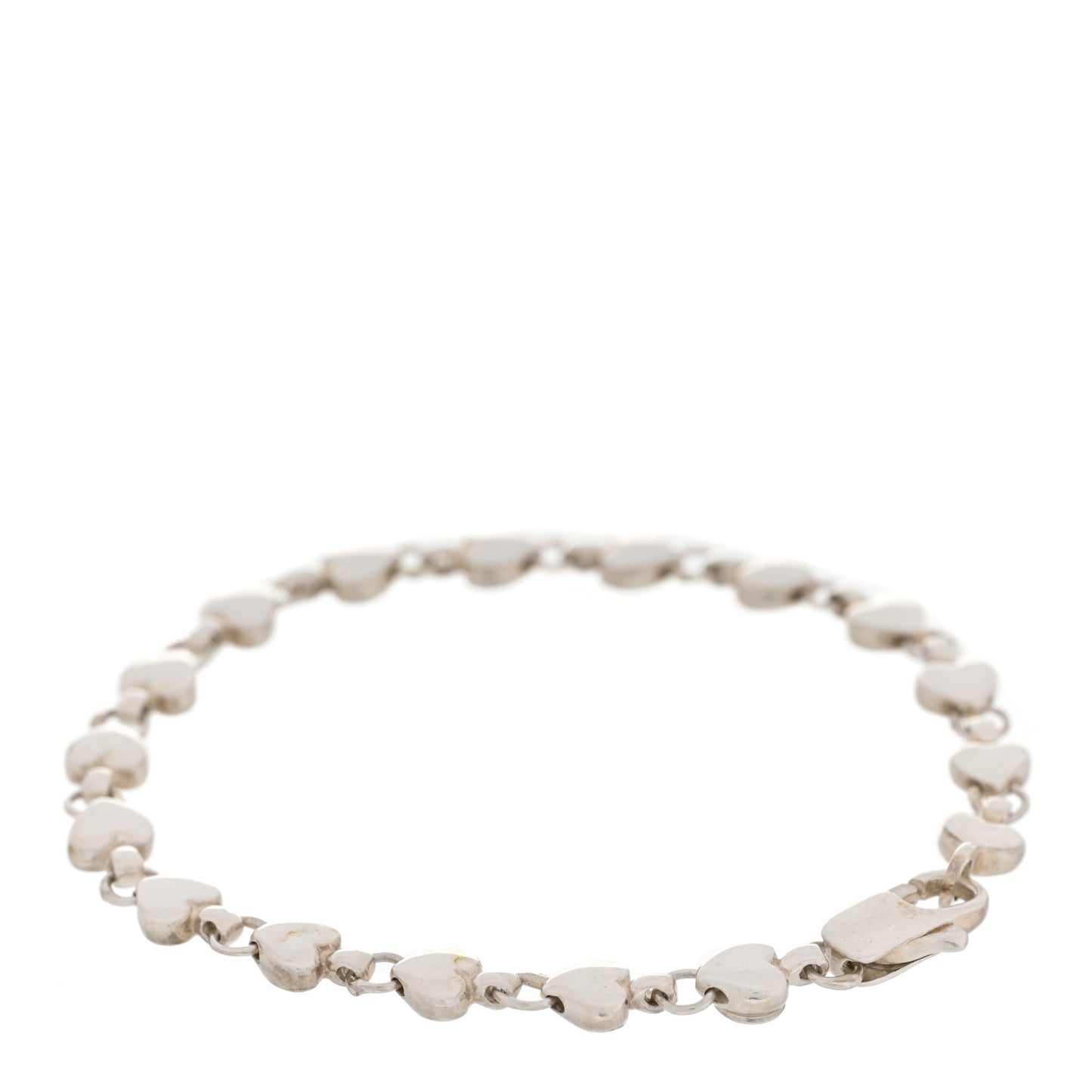 Sterling Silver Chain of Heart Bracelet