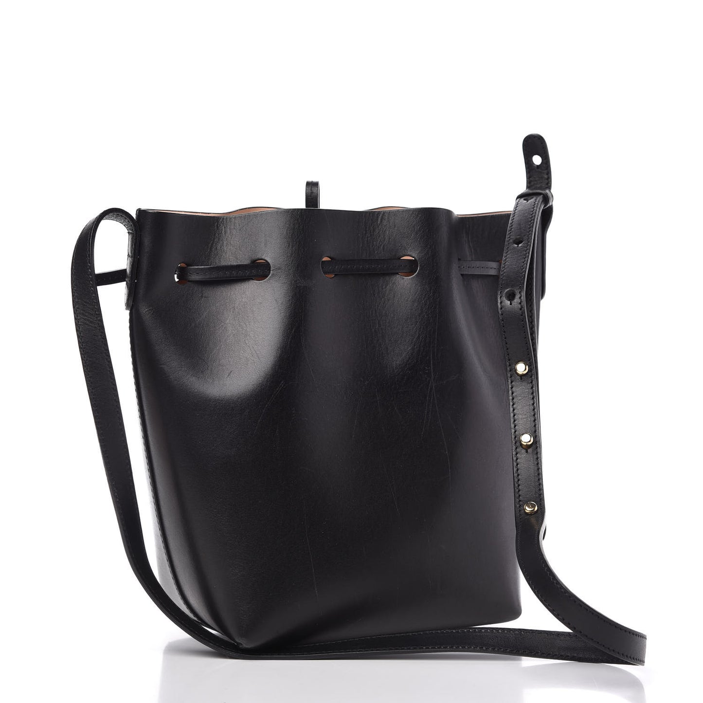 Calfskin Mini Bucket Bag Black Ballerina
