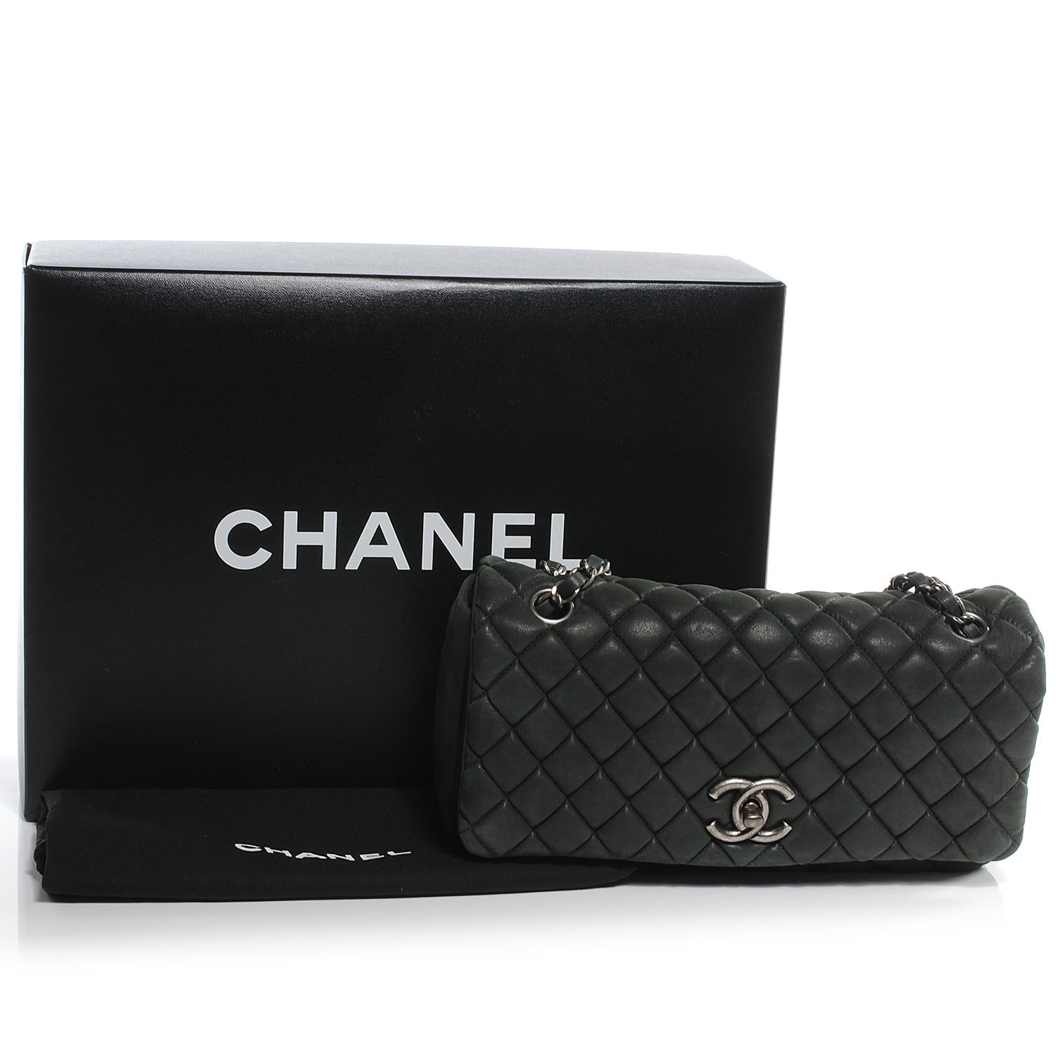 Chanel Iridescent Calfskin Small New Bubble Quilt Flap Black 5 of 8