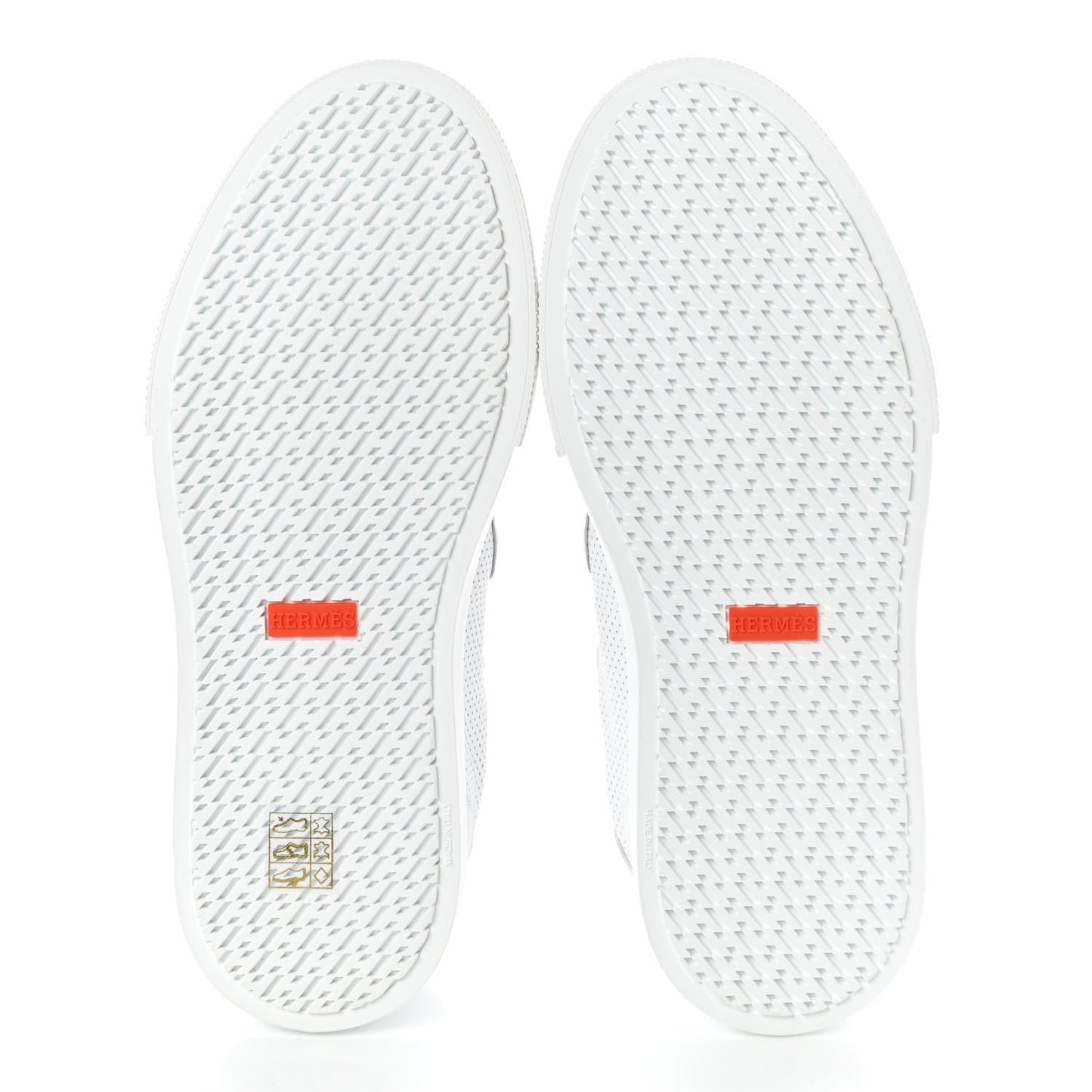 Calfskin Perforated Day Sneakers 38 White