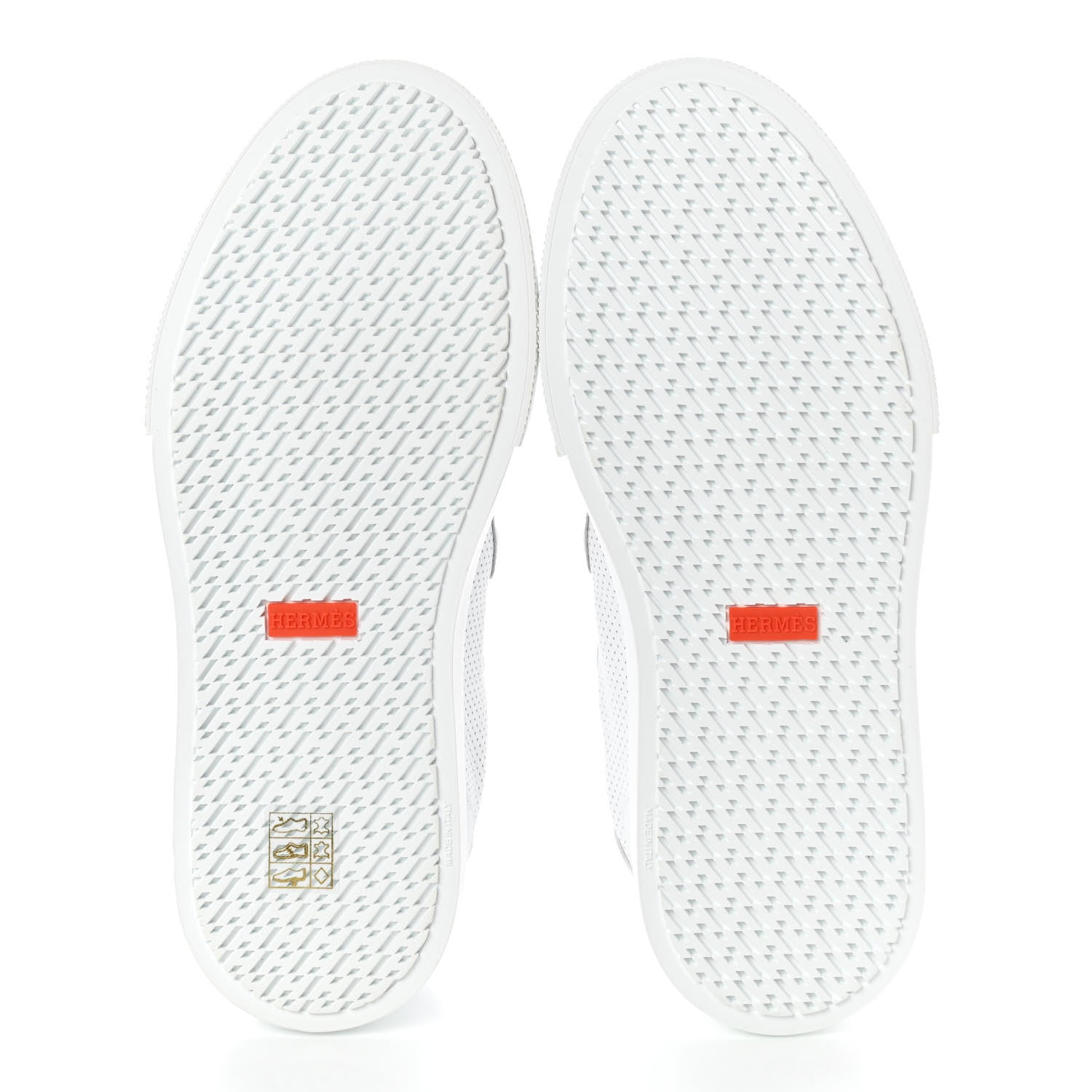 Hermes Calfskin Perforated Day Sneakers 38 White 5 of 8