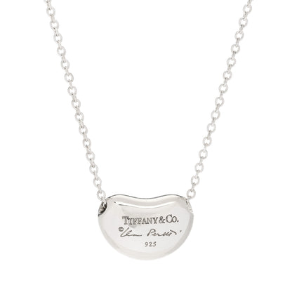 Tiffany Sterling Silver 12mm Elsa Peretti Bean Pendant Necklace 3 of 5