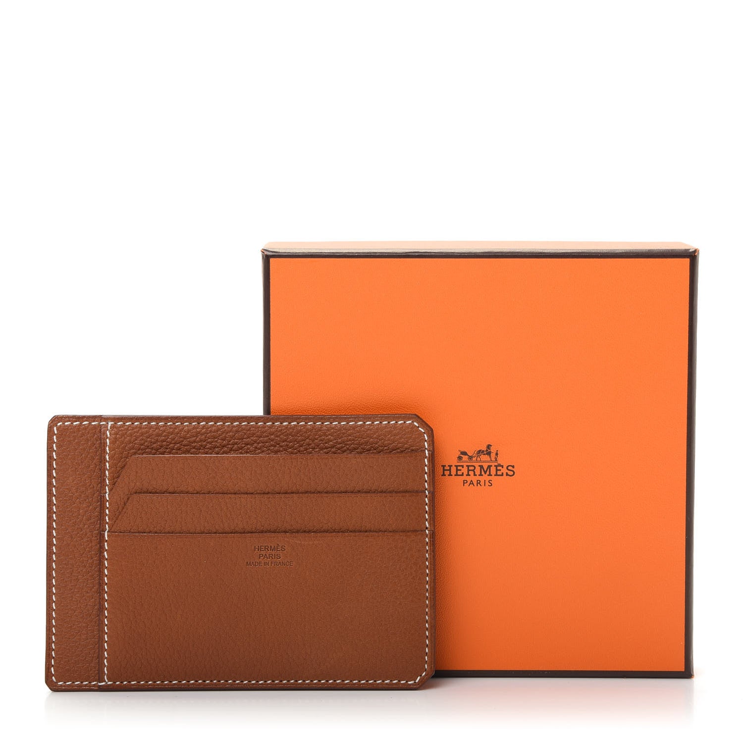 Hermes Barenia Faubourg City 8CC Card Holder Fauve 8 of 8