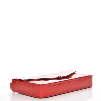 Louis Vuitton Vernis Felicie Pochette Chain Wallet Cherry 4 of 9