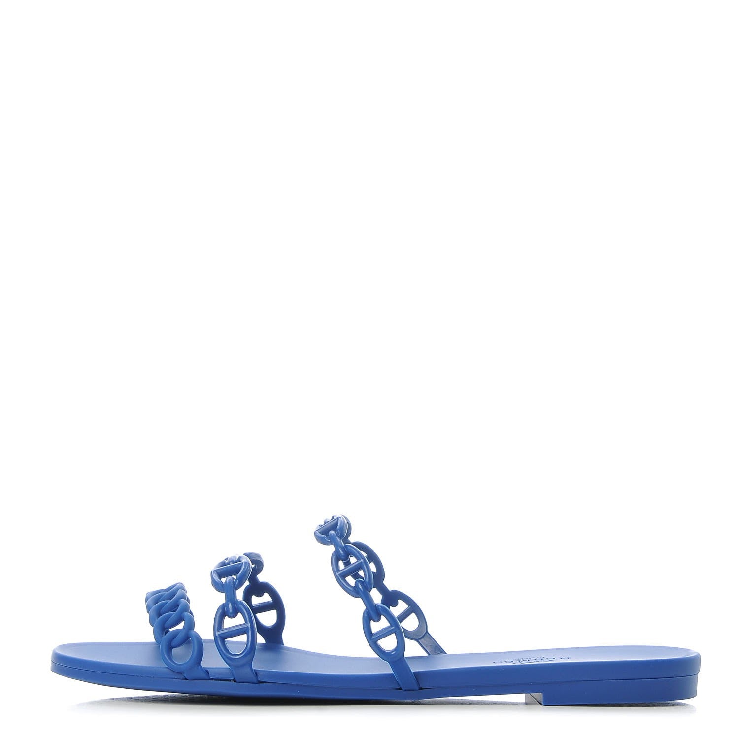 Hermes Rubber Chaine d'Ancre Rivage Sandals 38 Bleu Smalt 1 of 8