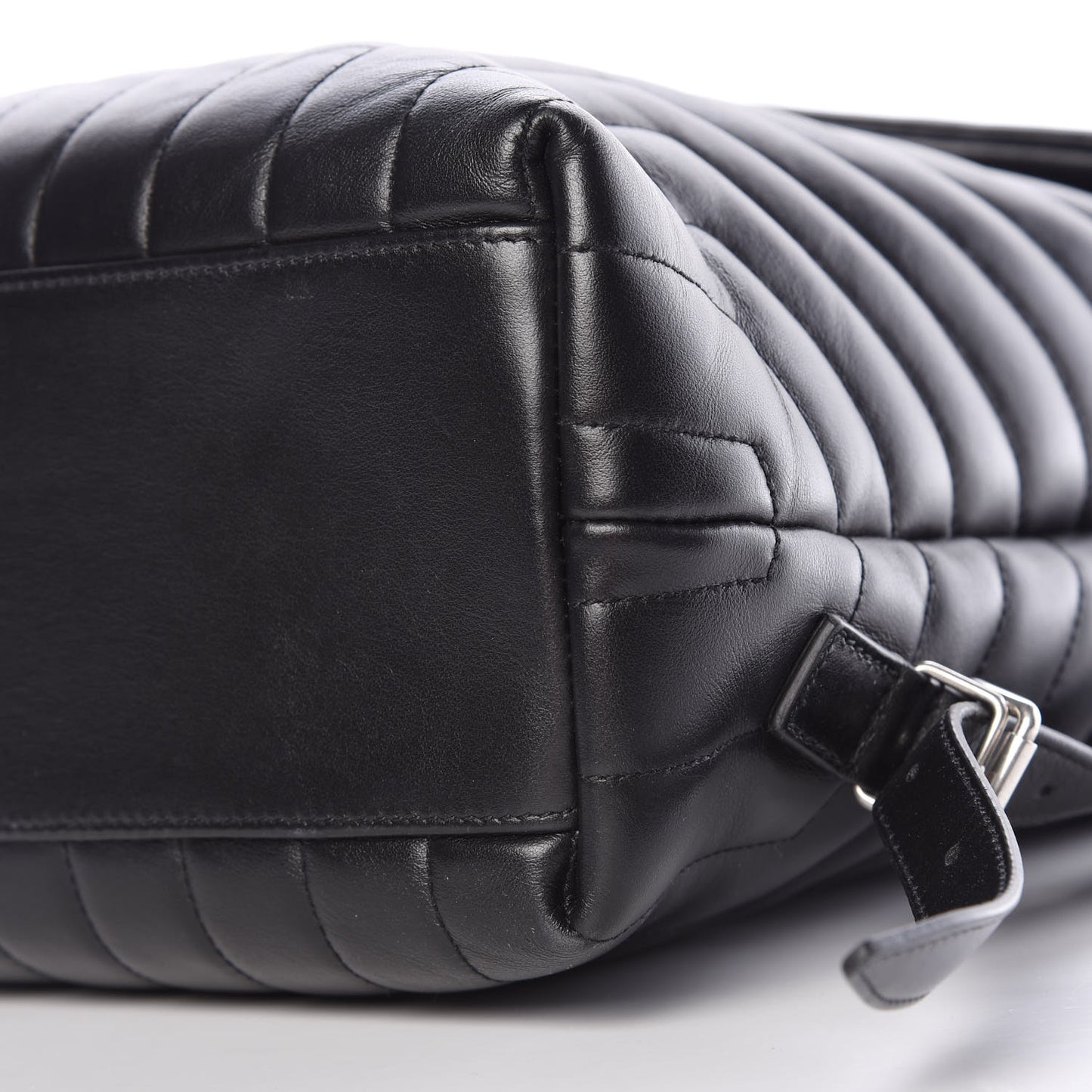 Calfskin Y Quilted Monogram Medium Loulou Backpack Black