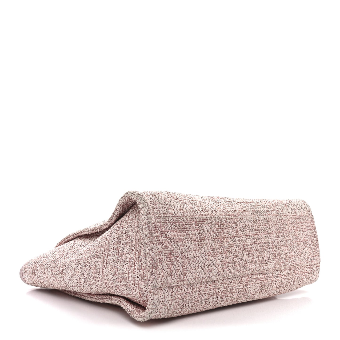 Straw Lurex Small Deauville Tote Pink