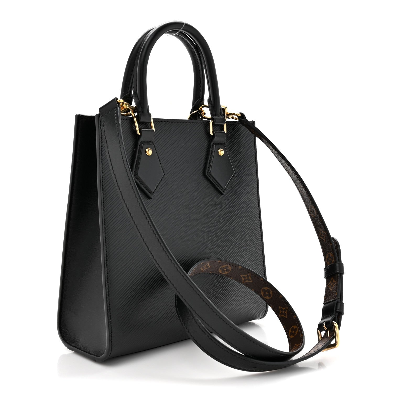 Louis Vuitton Epi Sac Plat BB Black 3 of 10
