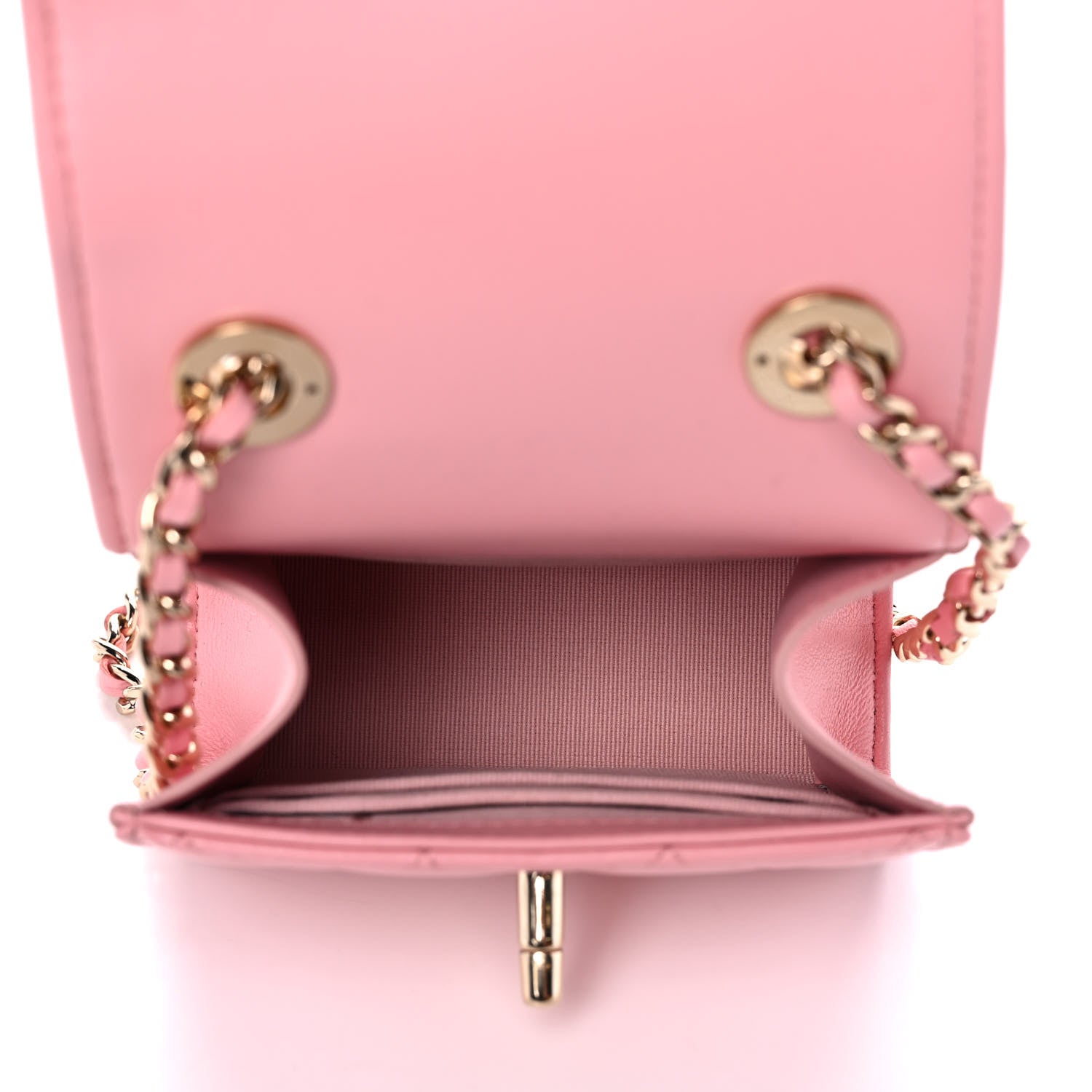 Chanel Lambskin Quilted Mini Trendy CC Clutch With Chain Pink 5 of 13