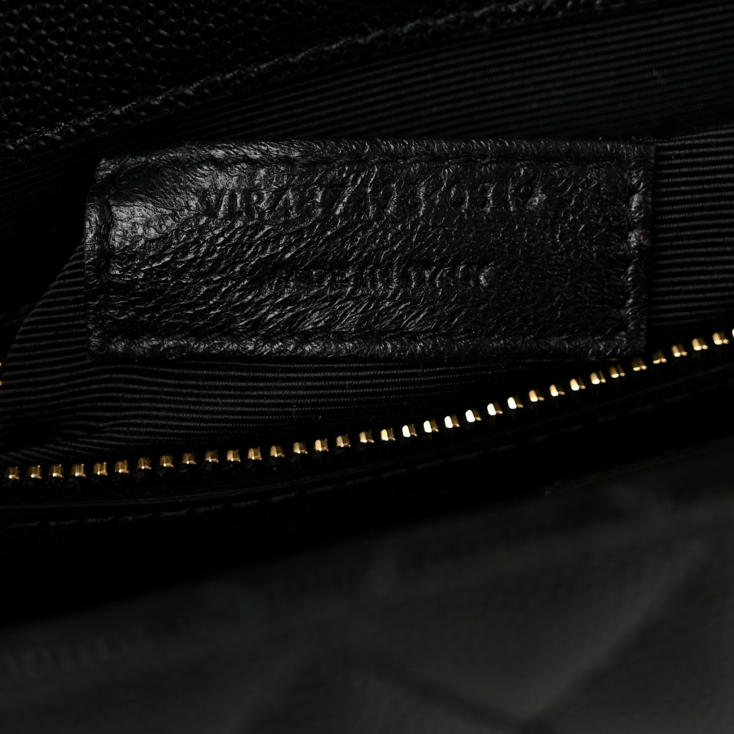 Grain De Poudre Textured Mixed Matelasse Large Triquilt Monogram Satchel Black