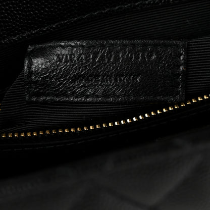 Saint Laurent Grain De Poudre Textured Mixed Matelasse Large Triquilt Monogram Satchel Black 7 of 10