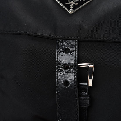 Prada Tessuto Nylon Single Buckle Messenger Bag Black 9 of 13