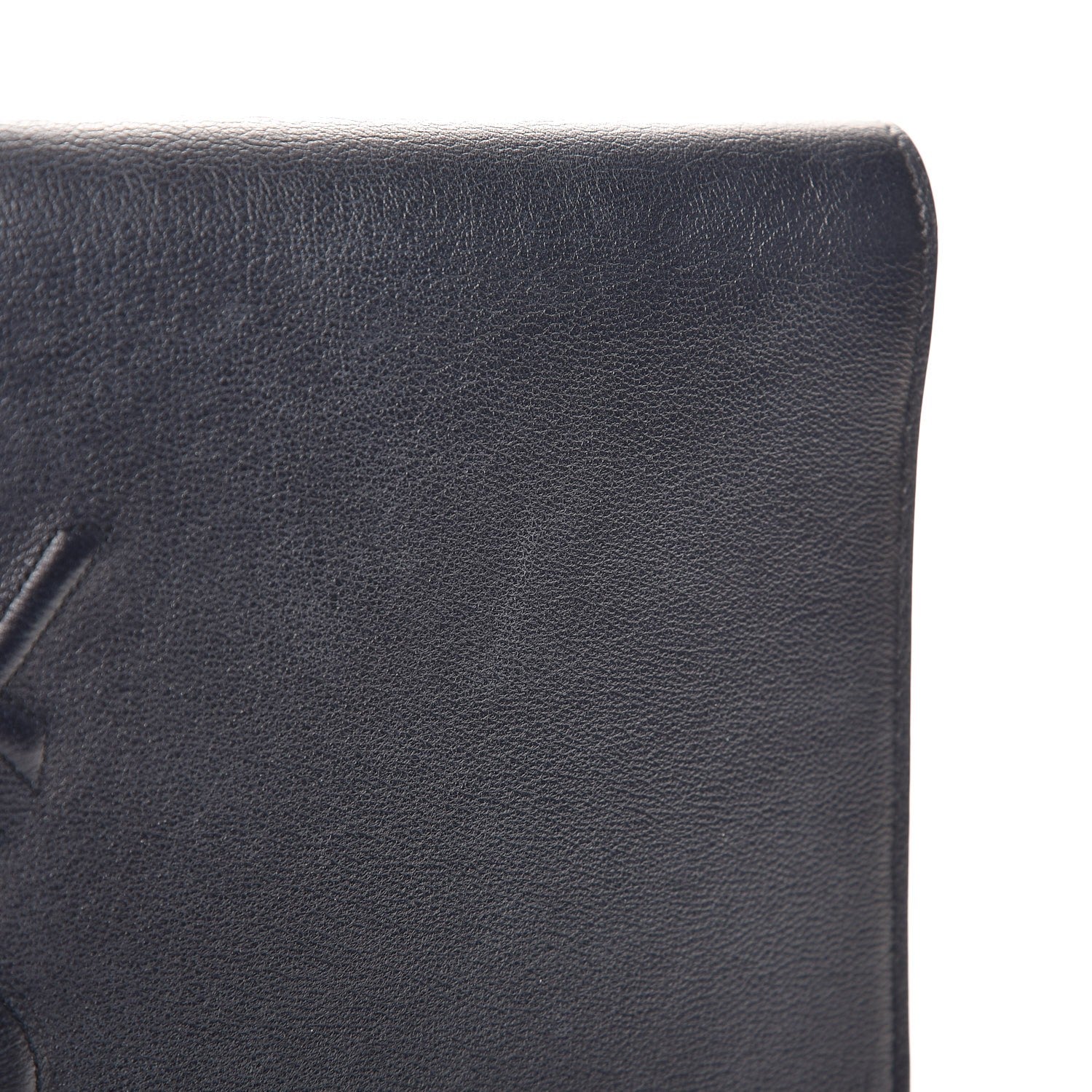 Saint Laurent Calfskin Monogram Large Belle De Jour Clutch Navy 11 of 11