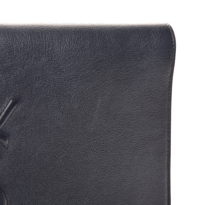 Saint Laurent Calfskin Monogram Large Belle De Jour Clutch Navy 11 of 11