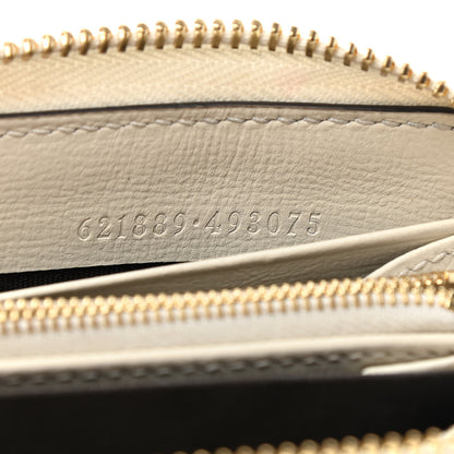 Gucci GG Supreme Monogram Azalea Calfskin Horsebit 1955 Zip Around Wallet Beige Ebony Mystic White 12 of 15