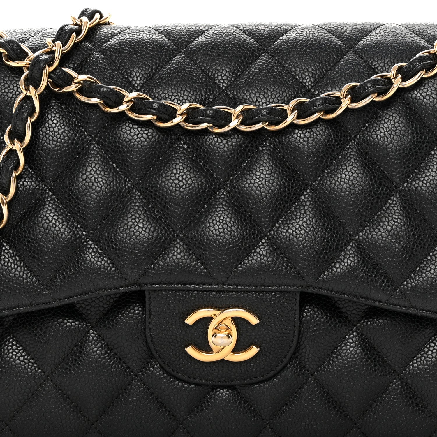 Chanel Caviar Quilted Jumbo Double Flap Black 8 of 16