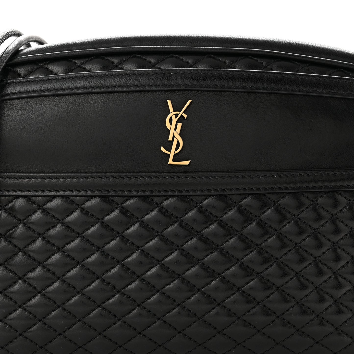 Lambskin Quilted Victoire Camera Bag Black