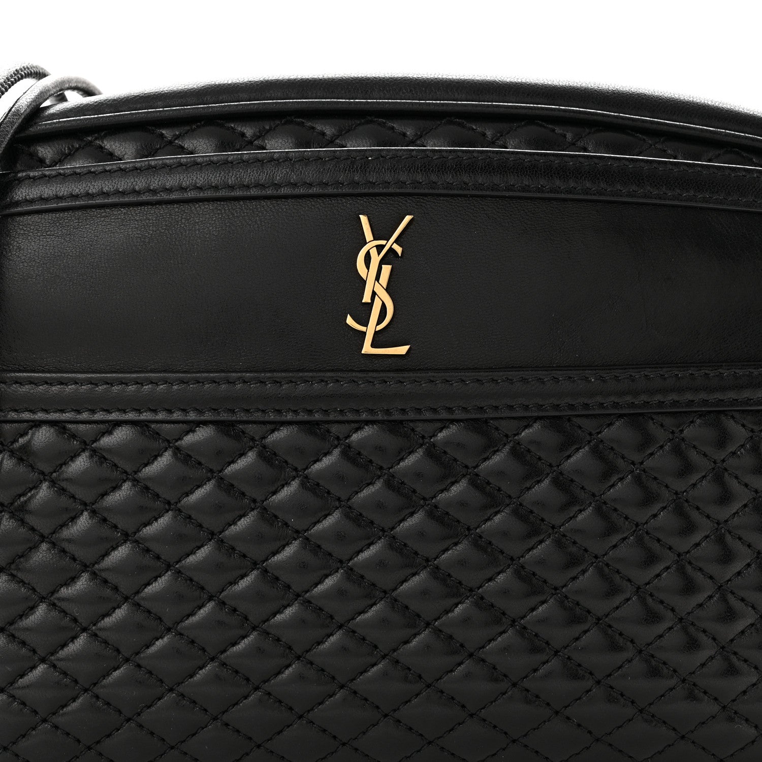 Saint Laurent Lambskin Quilted Victoire Camera Bag Black 8 of 10