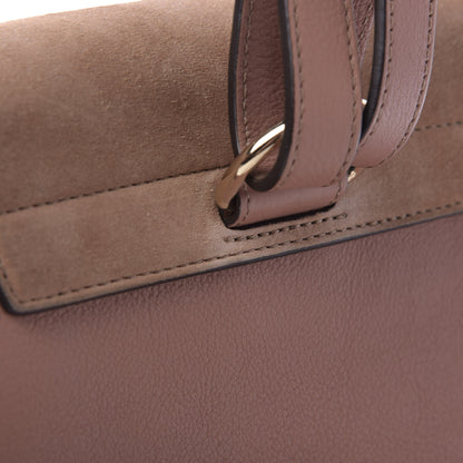 Chloe Suede Calfskin Small Faye Backpack Nougat 12 of 14