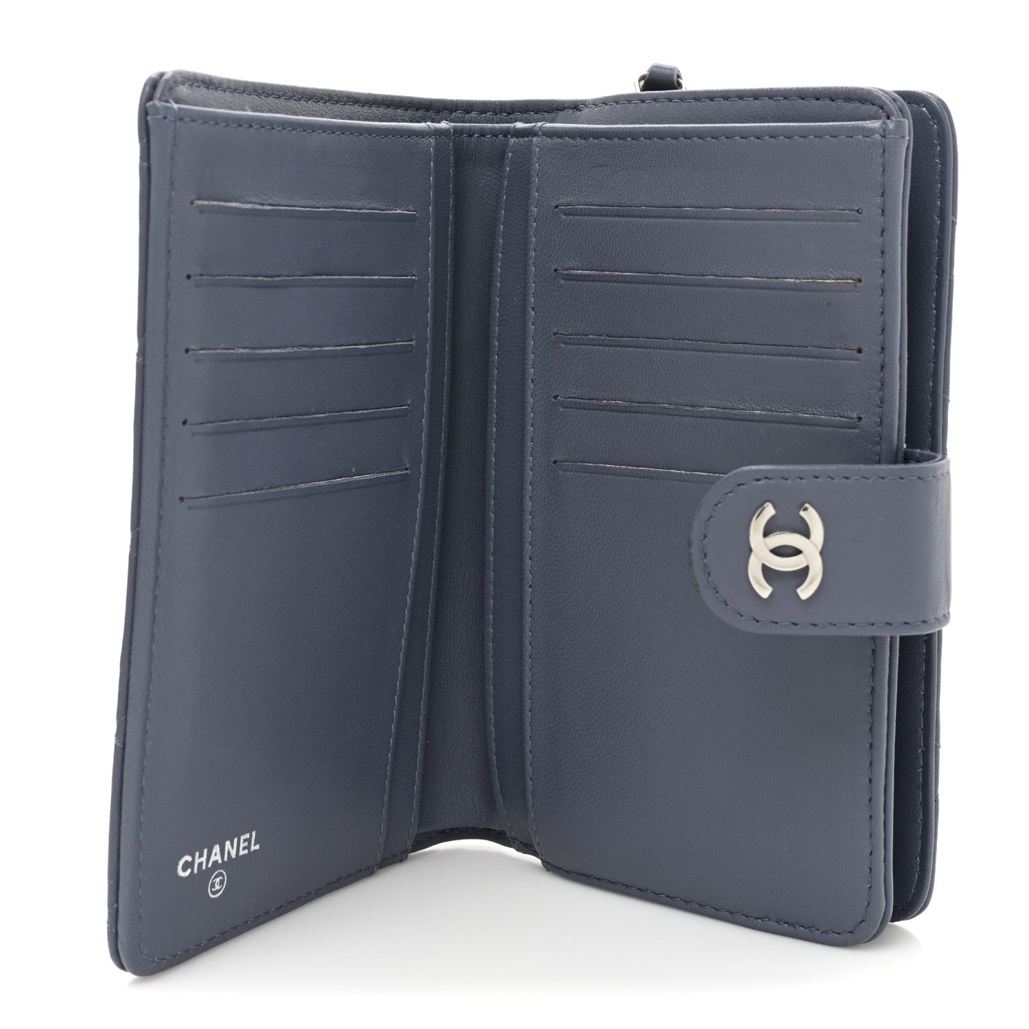 Chanel Lambskin Quilted Zipped Pocket Wallet Lavander 5 of 17