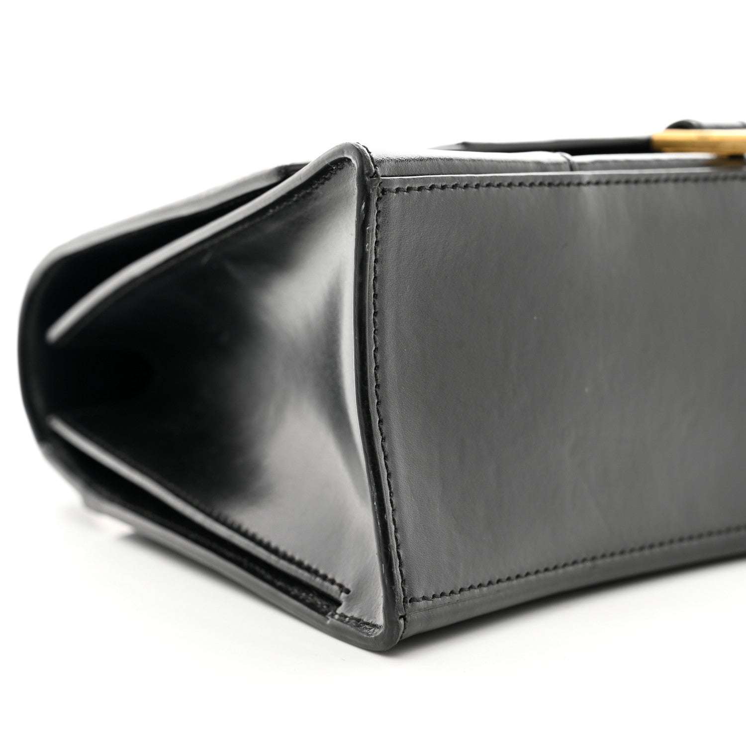 Balenciaga Shiny Box Calfskin Medium Hourglass Top Handle Bag Black 8 of 10