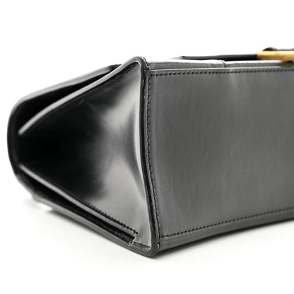 Balenciaga Shiny Box Calfskin Medium Hourglass Top Handle Bag Black 8 of 10
