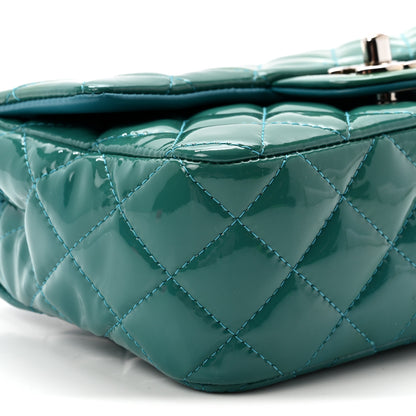 Chanel Patent Quilted Mini Rectangular Flap Turquoise 9 of 10