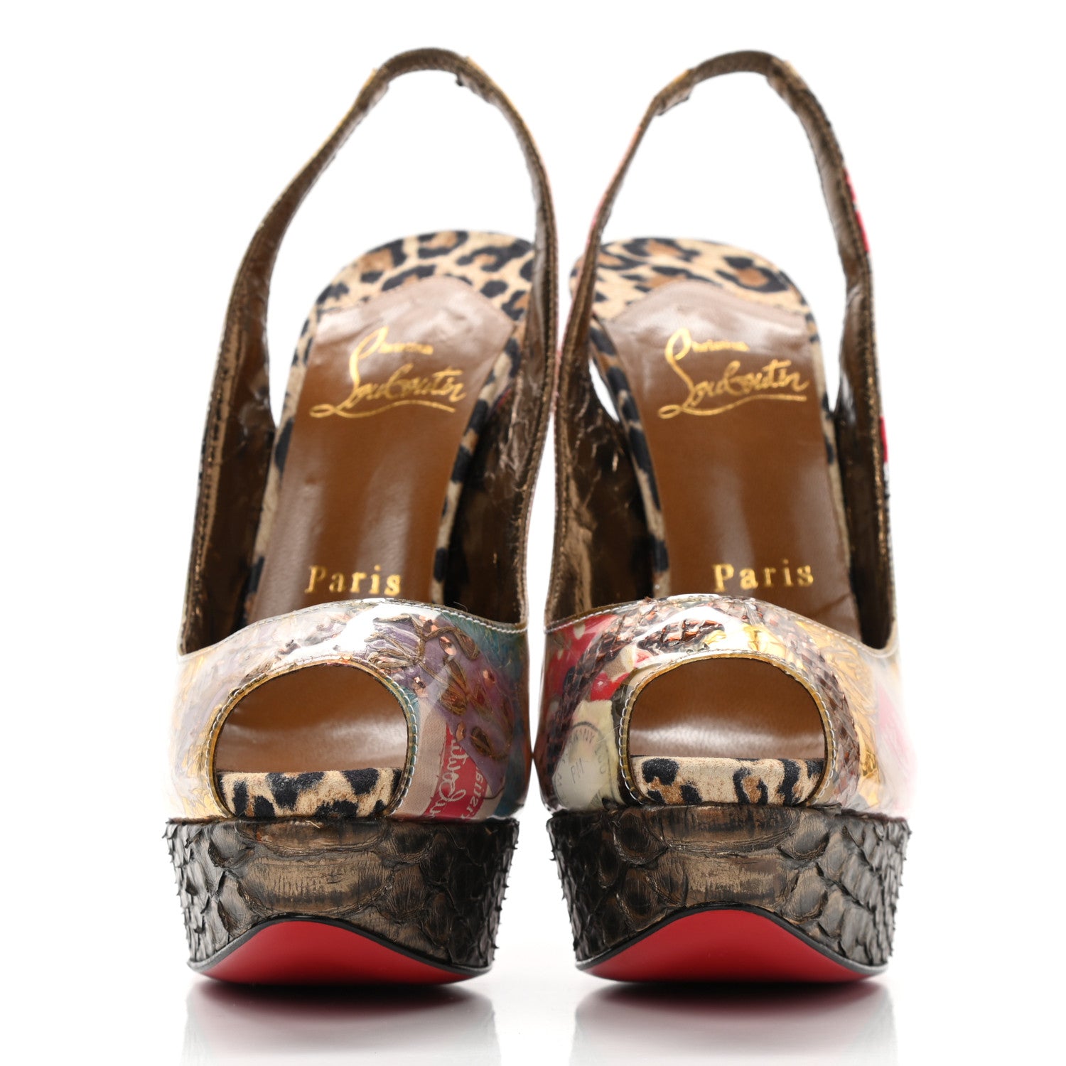 Christian Louboutin PVC Suede Winter Trash 150 Pumps 36 Leopard 2 of 12