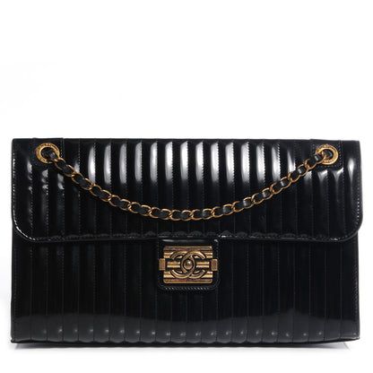 Chanel Leather Vertical Quilt Maharaja Express Flap Black 1 of 9