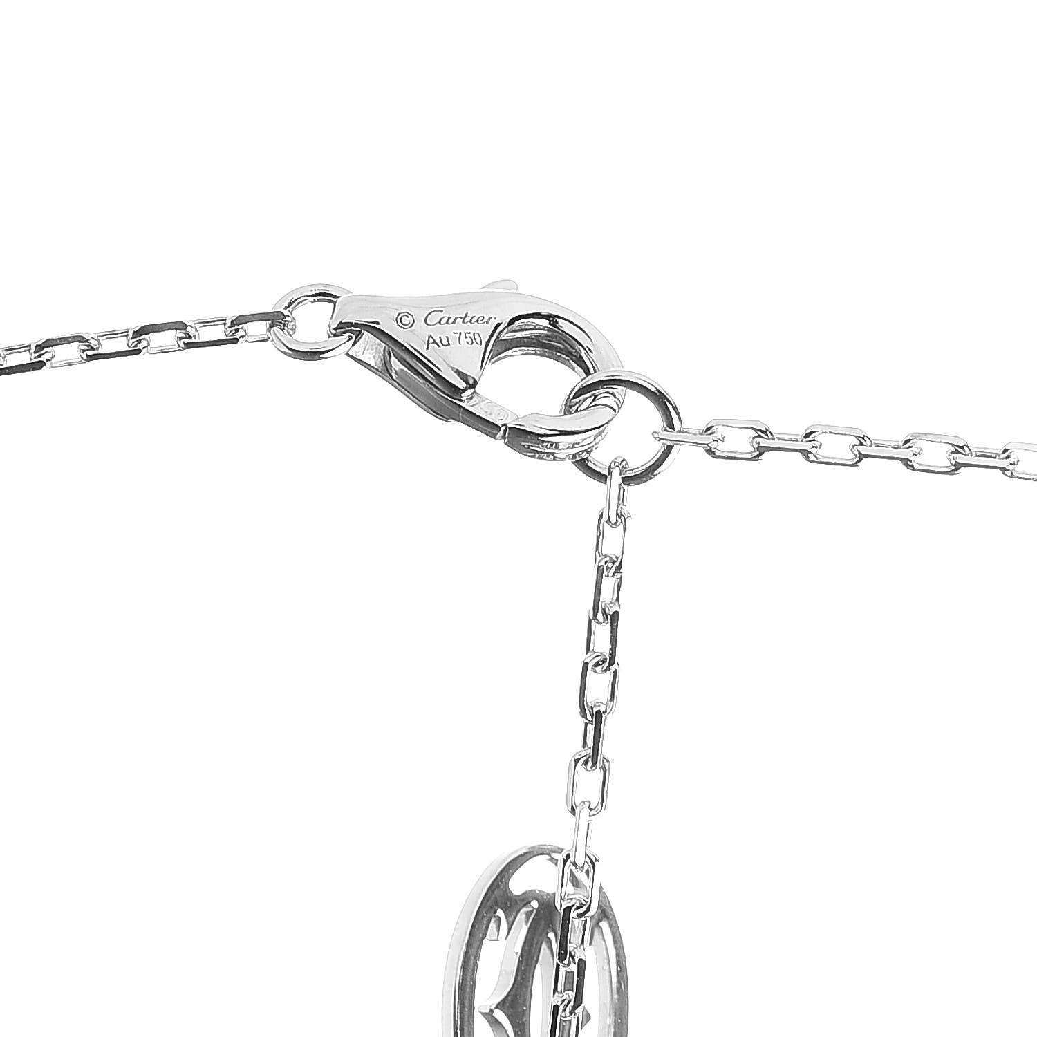 Cartier 18K White Gold Diamond SM D'Amour Pendant Necklace 4 of 5