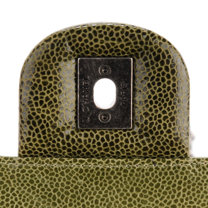 Chanel Crumpled Grained Calfskin Medium CC Crave Flap Green 6 of 10