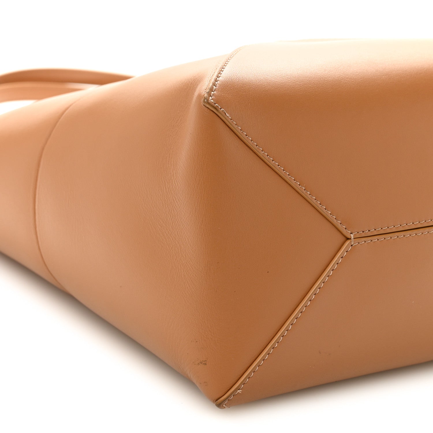 Loewe Shiny Calfskin Medium Puzzle Fold Tote Warm Desert 8 of 9